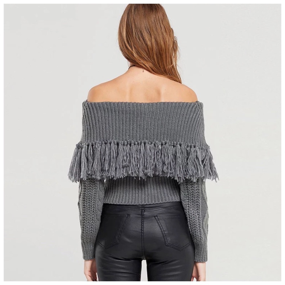 Off The Shoulder Sweater - Picture 7 of 8